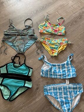 Girls Swimsuit Bundle Size Medium Large 4 Piece Bikini Lot